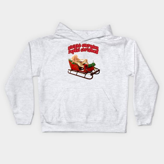 Sleigh Everyday RuPaul Christmas Knit Kids Hoodie by Angel arts